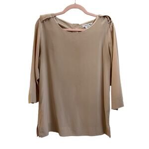 Lacoste Blush Pink Button Back Blouse